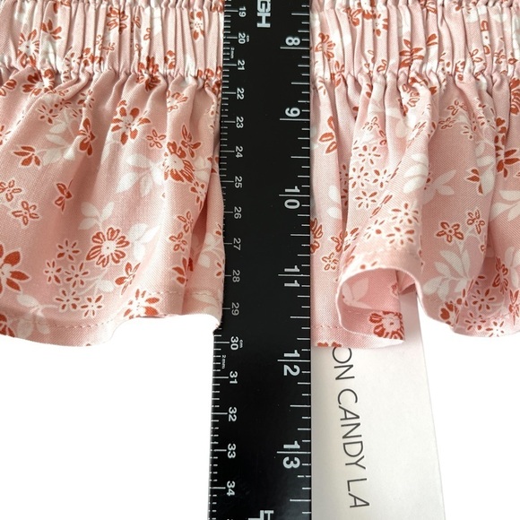 NWT Cotton Candy LA Pink Cropped Top with Ruffle Size Large - Picture 11 of 12